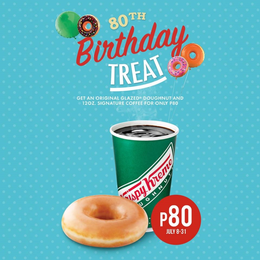 Krispy Kreme 80th Birthday Treat