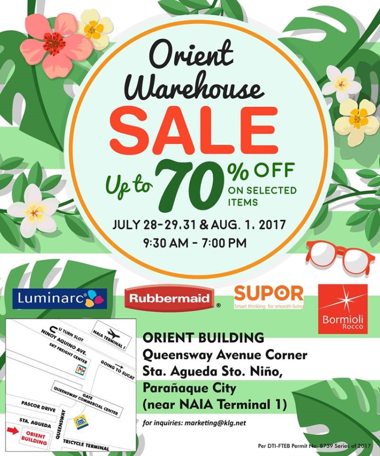 Orient Warehouse Sale at KLG International Inc.