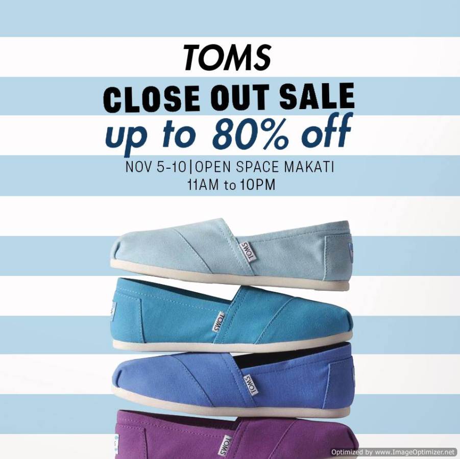 OFF at TOMS Shoes Close Out Sale until 