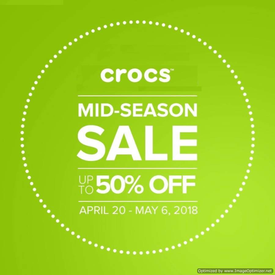 at CROCS Mid Season Sale from Apr 20 to 