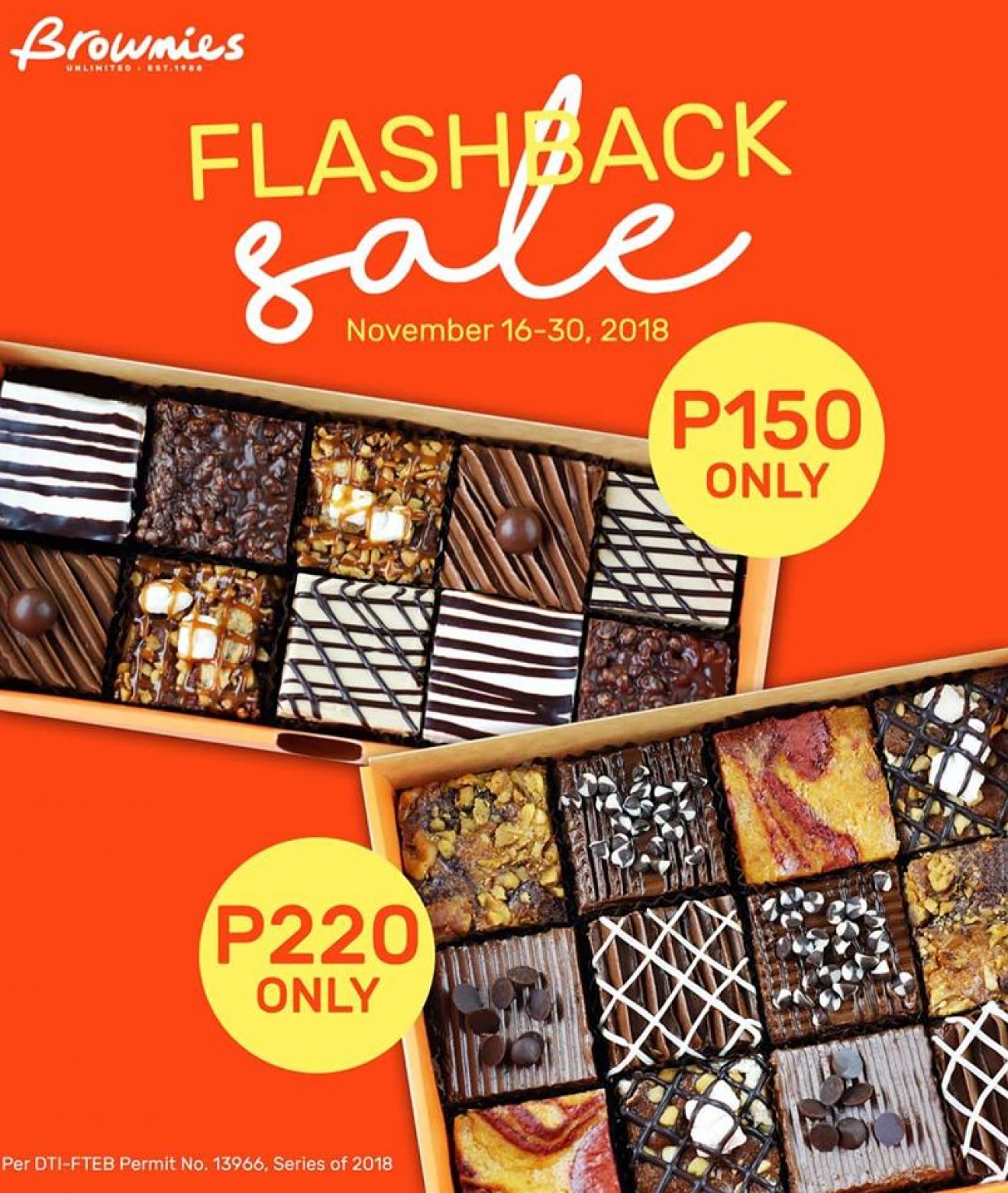 Brownies Unlimited Flashback Sale From Nov 16 30 2018 Proud Kuripot