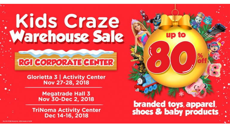 KIDS CRAZE Warehouse Sale 2018