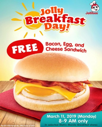 Jollibee Jolly Breakfast Day Promo