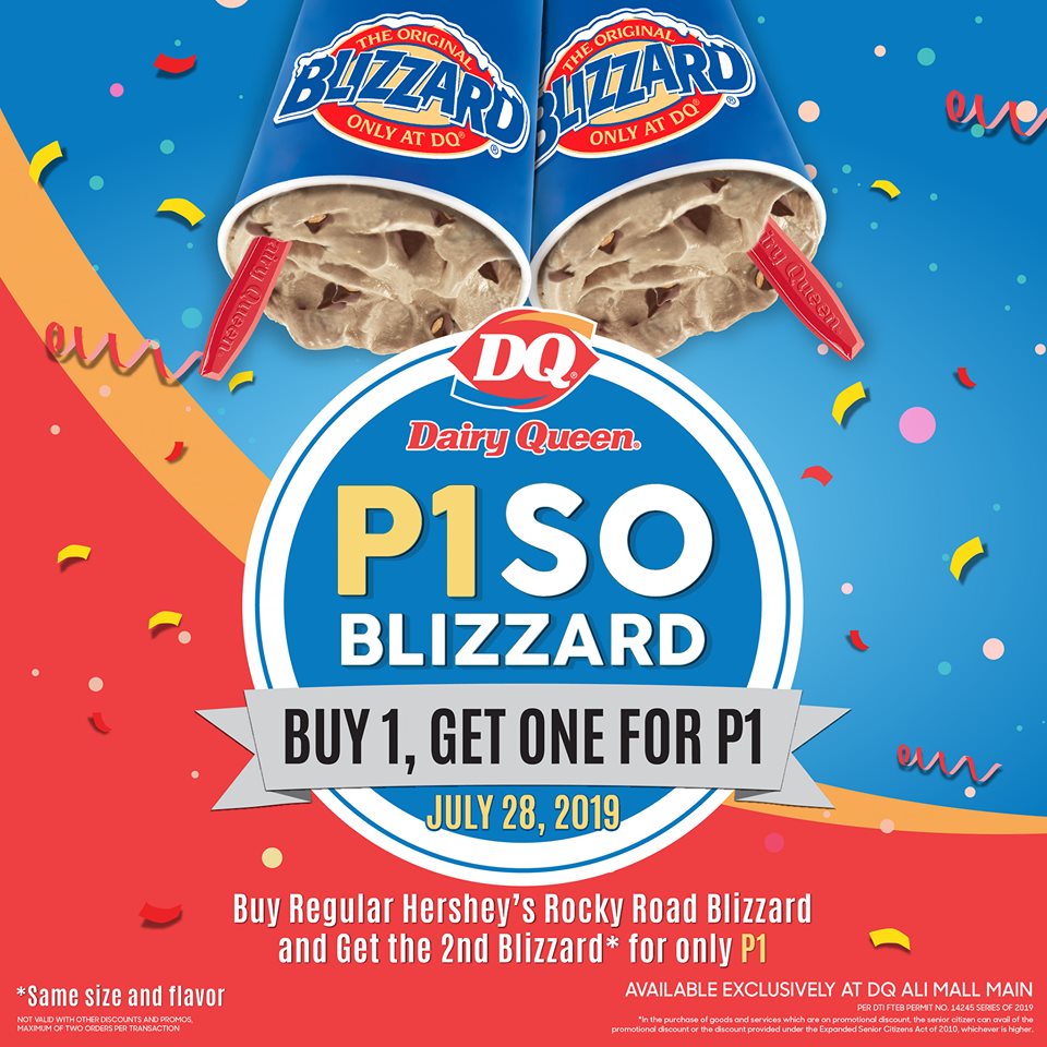 Daily Queen Ali Mall PISO Blizzard Promo