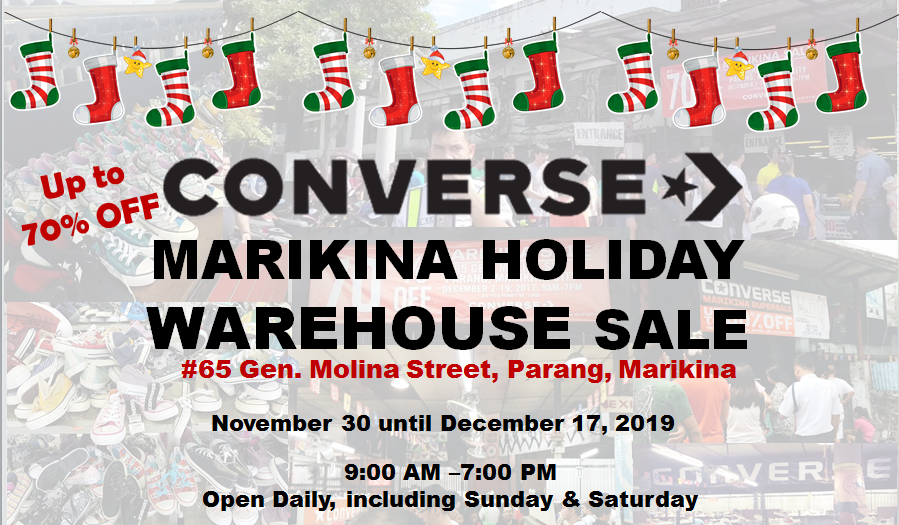 Converse Marikina Holiday Warehouse Sale 2019