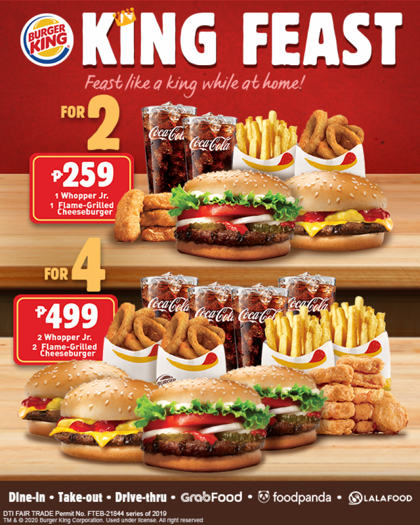 Burger King's KING FEAST MEAL PROMO until December 2020