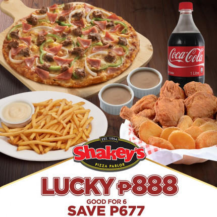 Save P677 on Shakey's NEW Lucky 888 Bundle until June 30, 2021