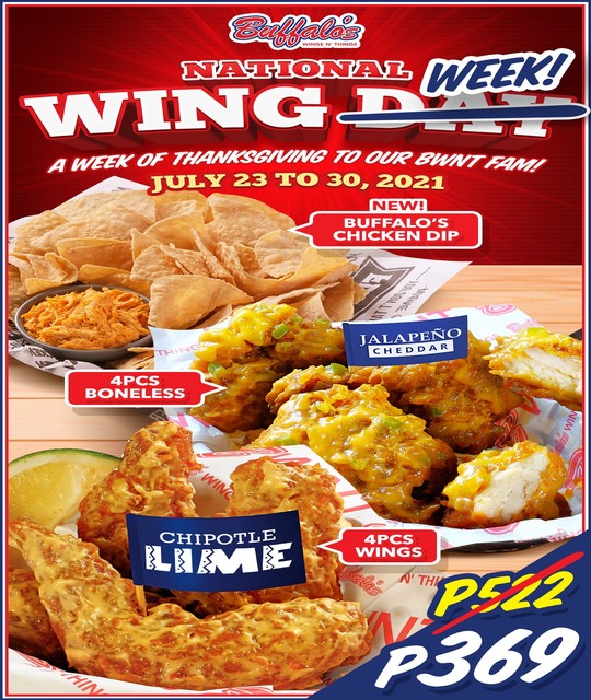 Buffalo's Wings N' Things National Wing Week Promo July 2330