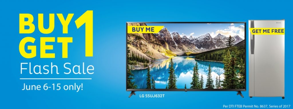 Buy 1 Get 1 FLASH Sale at Abenson Appliances until June 15, 2017 Buy 1 Get 1 FLASH Sale