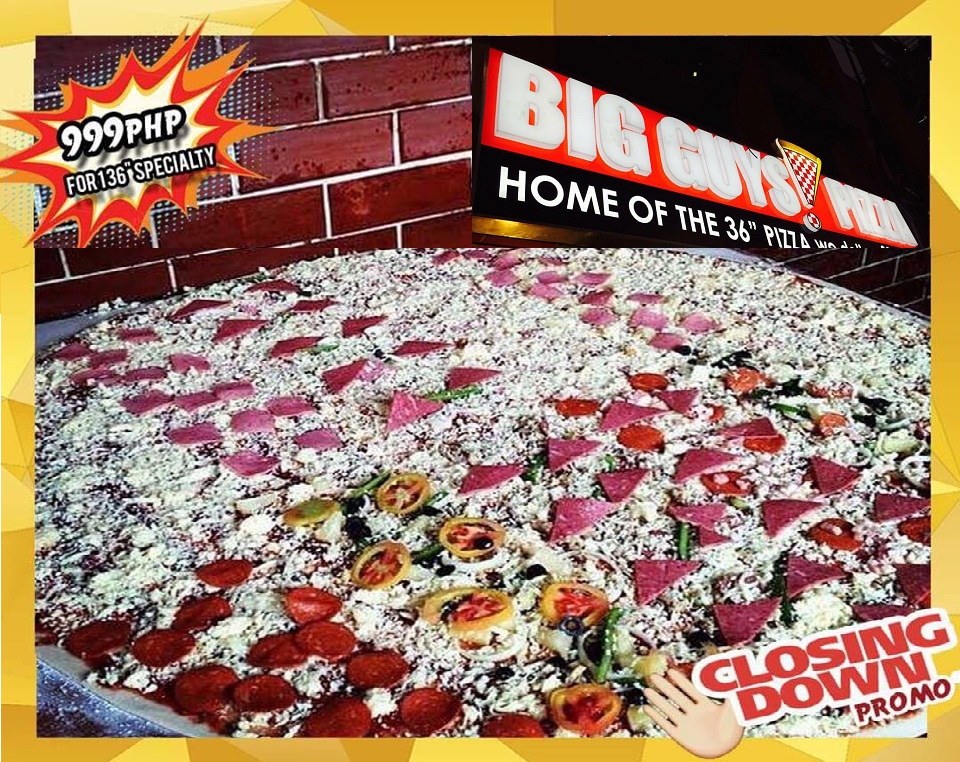 BIG Guys Pizza Closing Down Promo