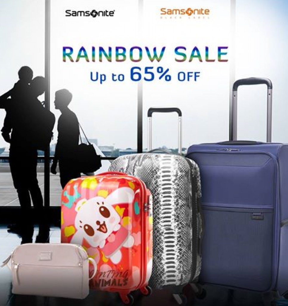 SAMSONITE Rainbow Sale from July 15 to August 15, 2017 SAMSONITE Rainbow Sale