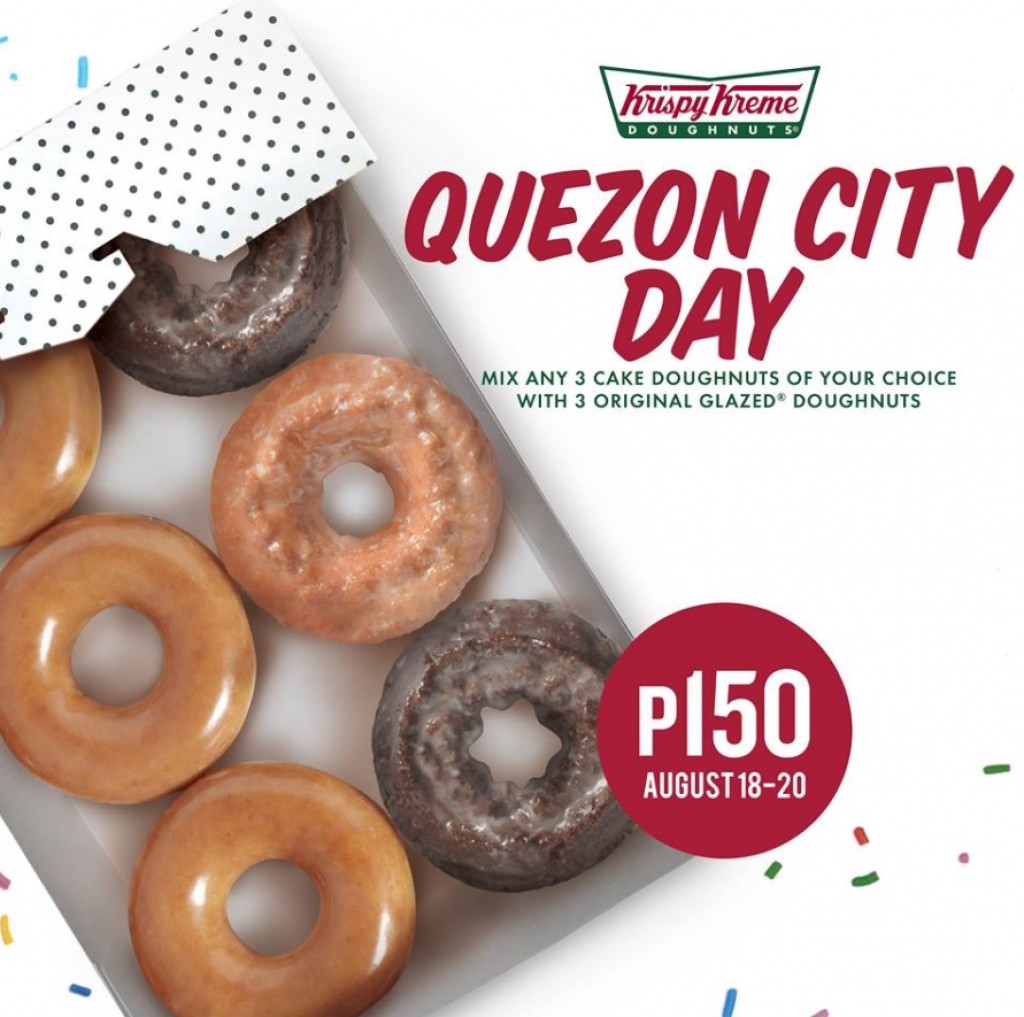 Krispy Kreme Quezon City Day Treat - Half a Dozen for Php150 Krispy Kreme Quezon City Day