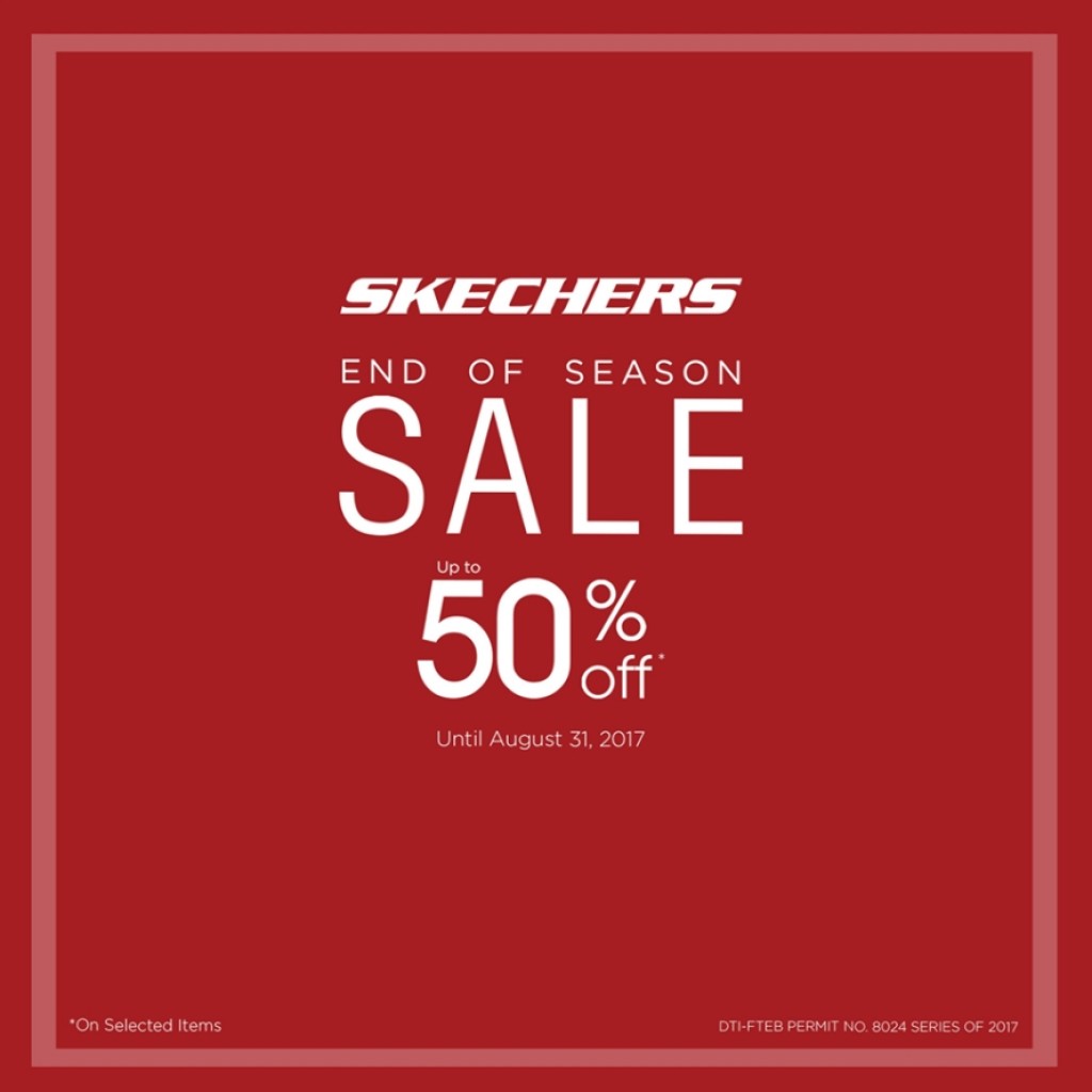 Up to 50% OFF at SKECHERS End of Season Sale until August 31, 2017! SKECHERS End of Season Sale