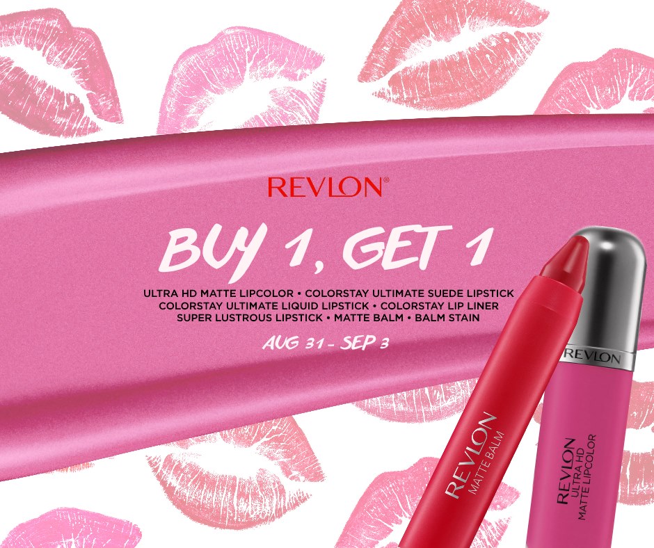 REVLON Lipstick Buy 1, Get 1 FREE promo