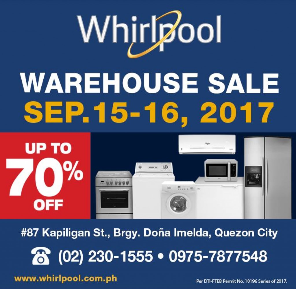 Whirlpool Warehouse Sale