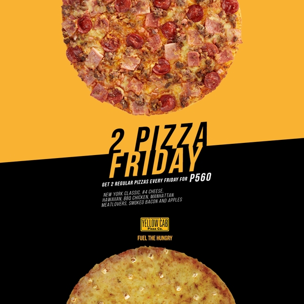 Yellow Cab's 2 Pizza Friday Promo
