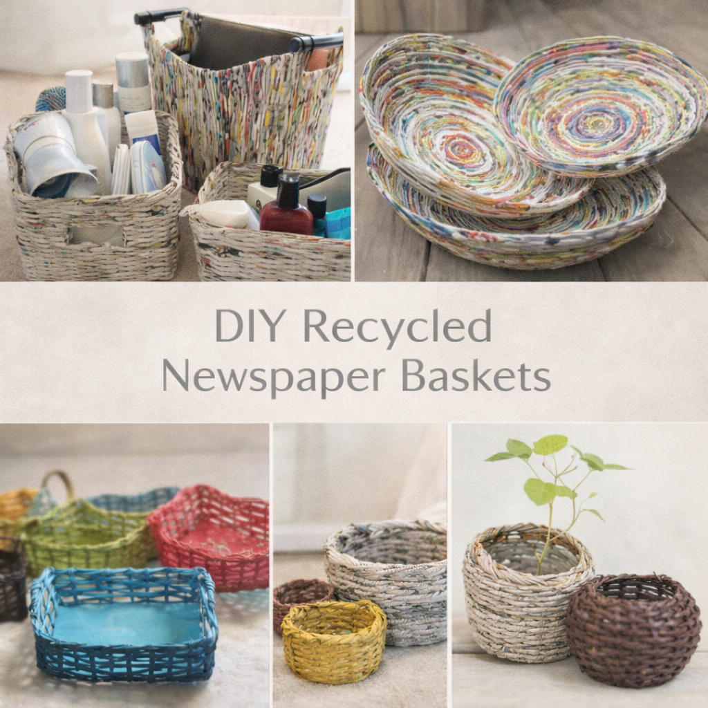 Video || DIY Recycled Newspaper Basket and More! recyclenewspaper