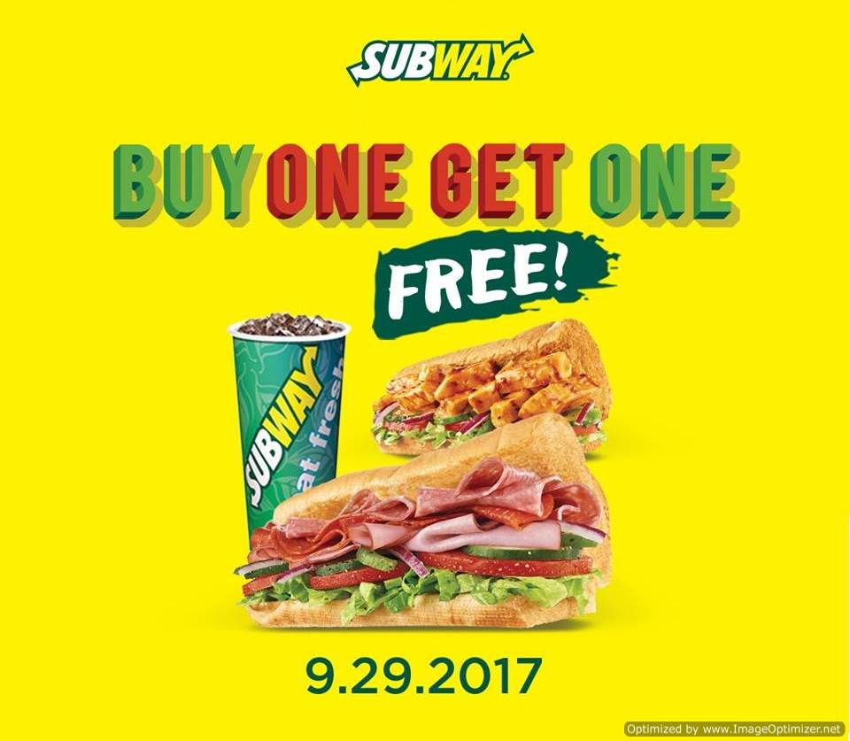 Subway Philippines Buy One Get One