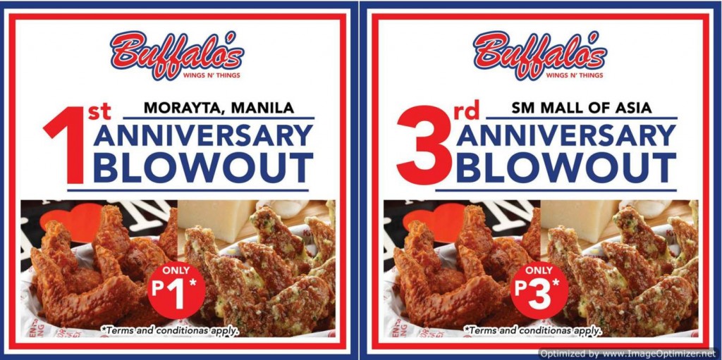 Buffalos Wings N' Things DOUBLE ANNIVERSARY TREAT