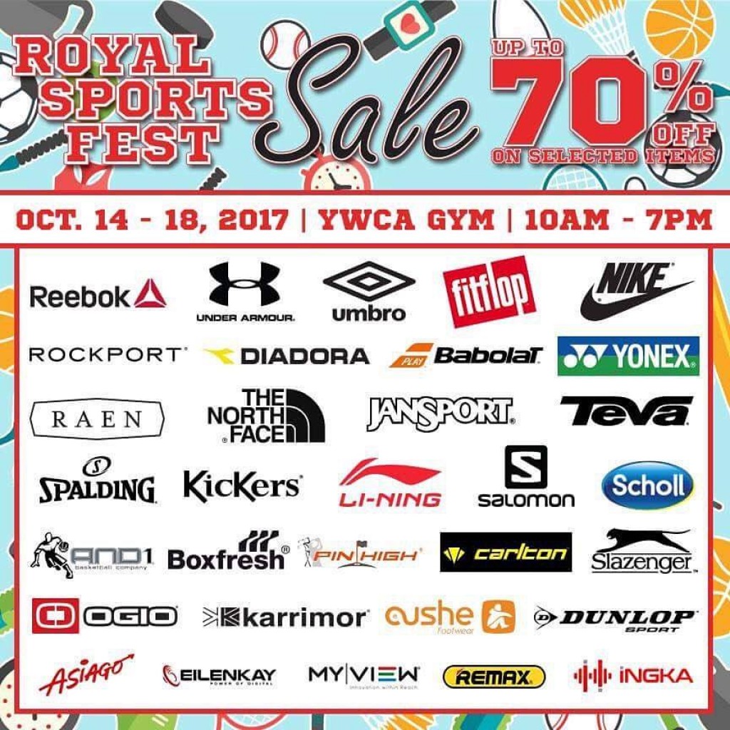 Royal Sports Fest Sale in Ermita Manila from October 14-18, 2017 Royal Sports Fest Sale