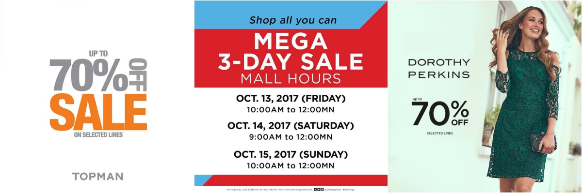 SM Megamall's MEGA 3-Day Sale