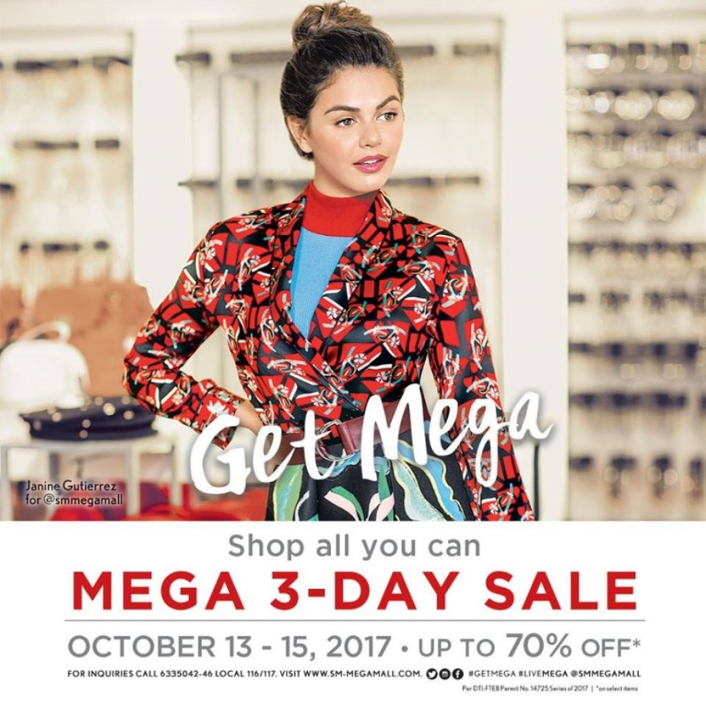 Shop 'til You Drop at SM Megamall's MEGA 3-Day Sale on October 13-15, 2017 SM Megamall's MEGA 3-Day Sale