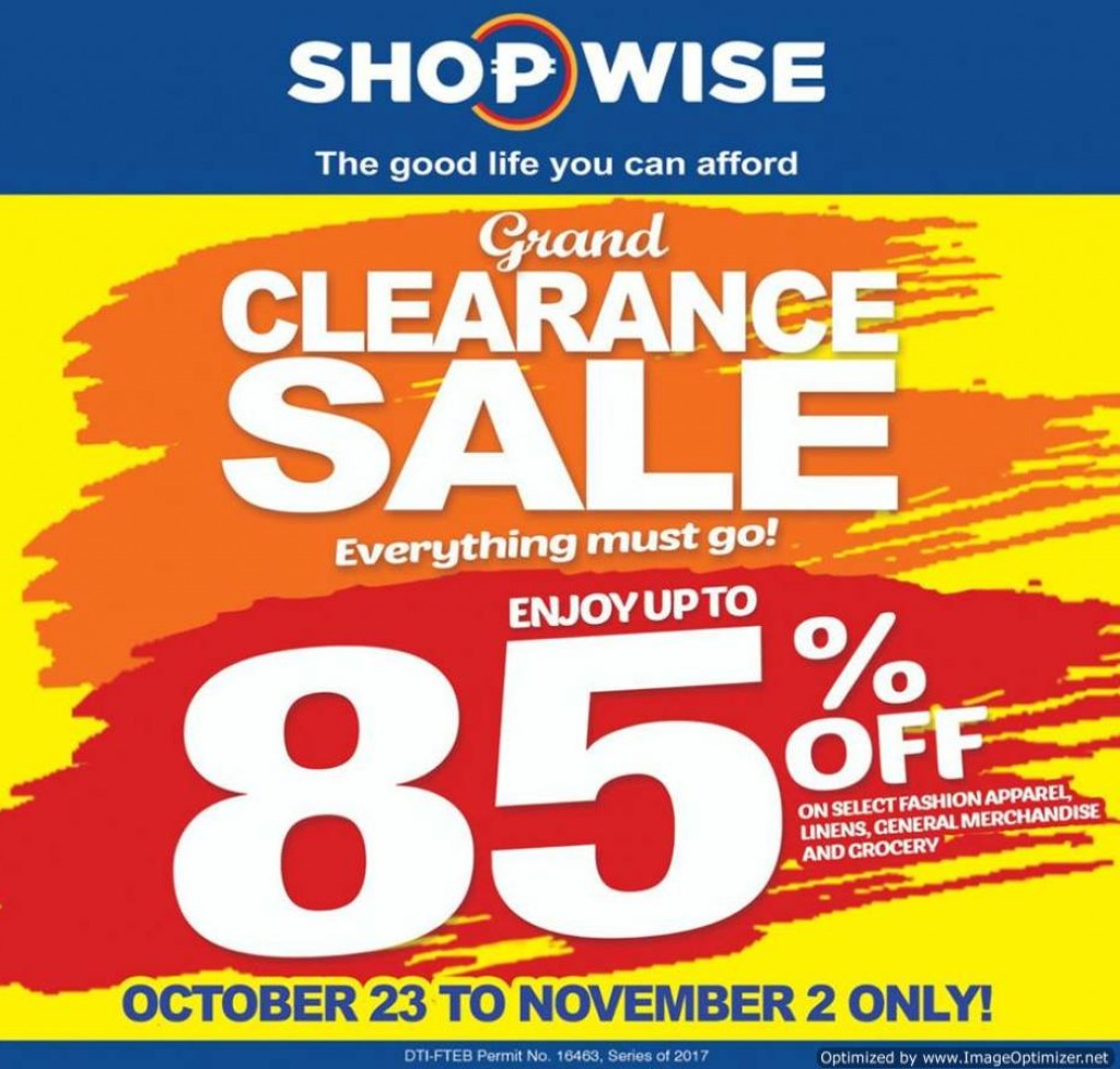 Shopwise Grand Clearance Sale