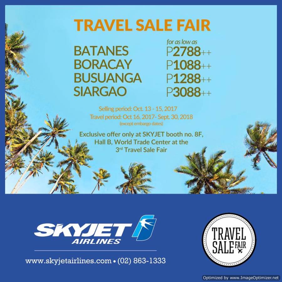 SkyJet Airlines Promo at Travel Sale Fair