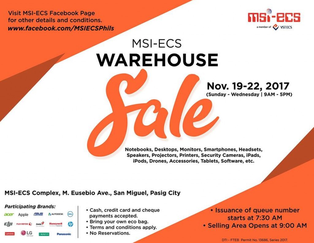 MSI-ECS Warehouse Sale 2017
