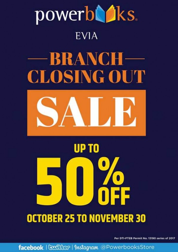 Powerbooks Evia Branch Closing Out Sale