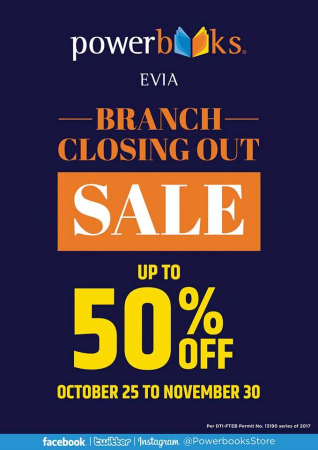 Powerbooks Evia Branch Closing Out Sale