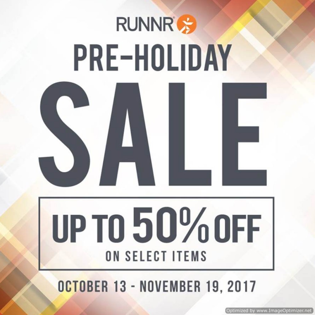 RUNNR Pre-Holiday Sale until November 19, 2017 RUNNR Pre-Holiday Sale