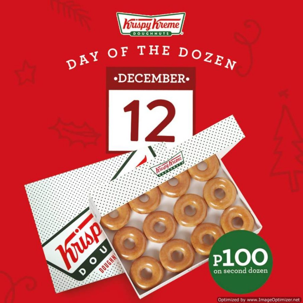 Krispy Kreme Day of the Dozen Promo - December 12 ONLY Krispy Kreme Day of the Dozen Promo