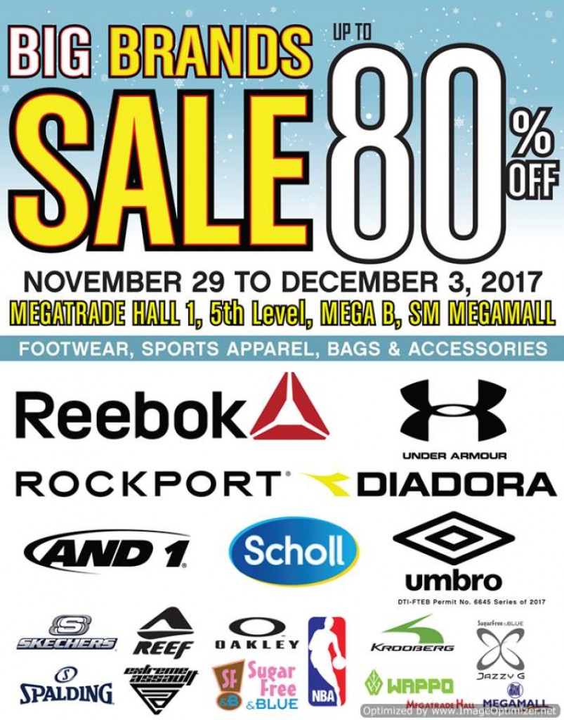 Royal Sporting House Philippines' BIG Brands Sale - Nov 30 to Dec 3, 2017 Royal Sporting House Philippines' BIG Brands Sale