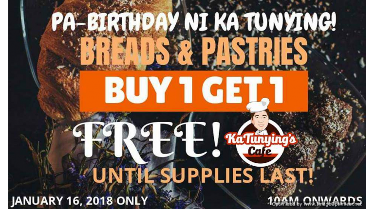 Breads and Pastries Buy 1 Get 1 FREE