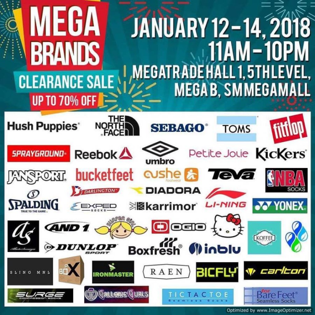 Save up to 70% OFF at MEGA BRANDS Clearance Sale - Jan 12 to 14, 2018 MEGA BRANDS Clearance Sale