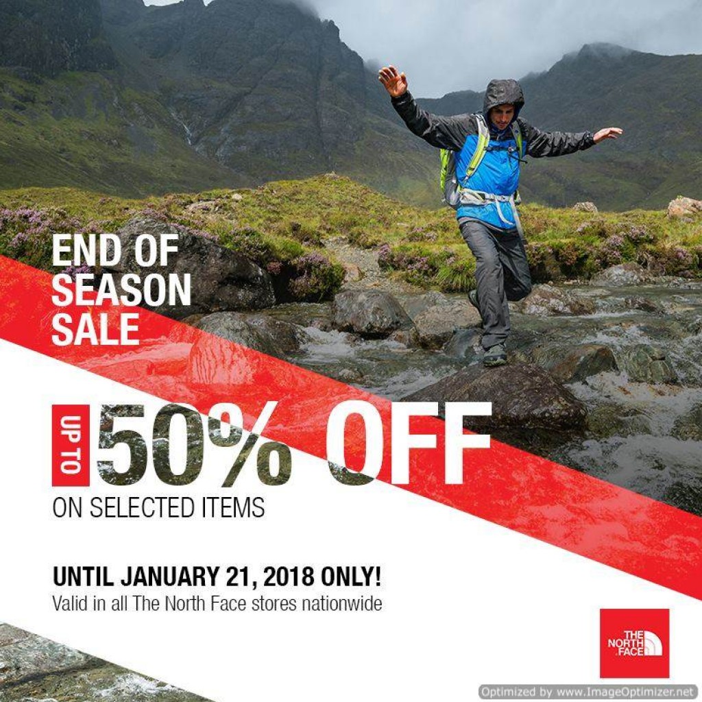 The North Face End of Season Sale until January 21, 2018 ONLY The North Face End of Season Sale