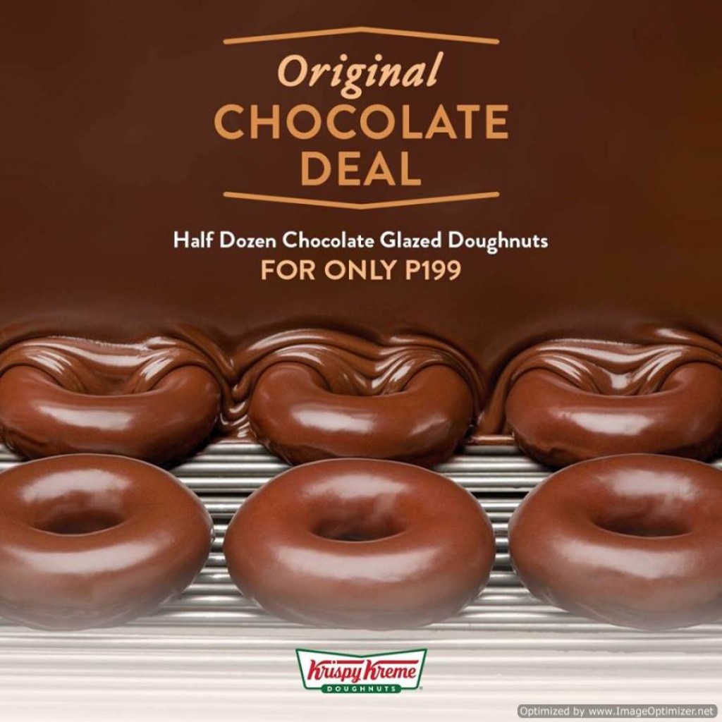 Krispy Kreme Original Chocolate Deal for only Php199 from Mar. 1-8, 2018 Krispy Kreme Original Chocolate Deal