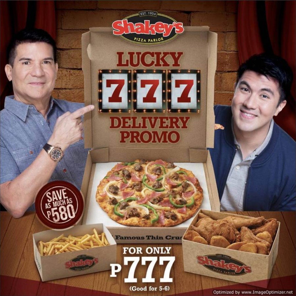 Save As Much As P580 From Shakey S Lucky 777 Delivery Promo Feb 1 To Mar 29 2018