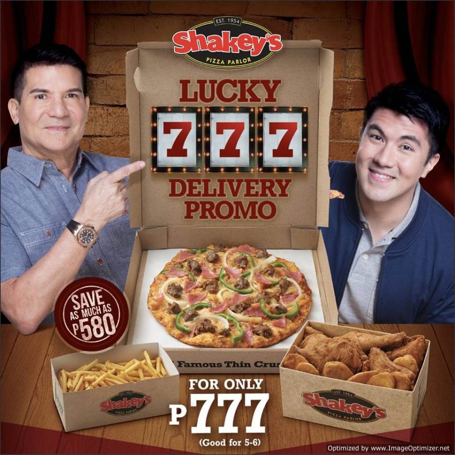 Save as Much as P580 from Shakey's Lucky 777 Delivery Promo - Feb. 1 to ...