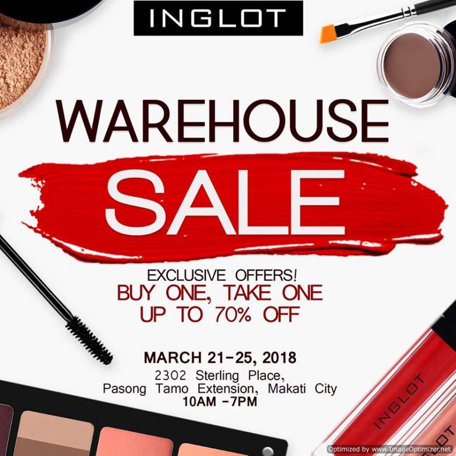 Inglot Cosmetics Warehouse Sale