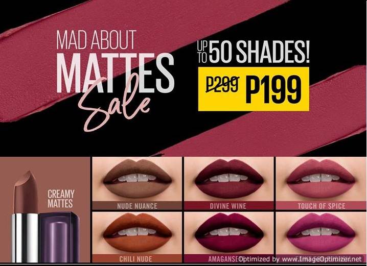 Maybelline's Mad about Mattes Sale