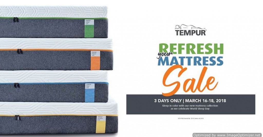 Sleep in Color with New Collection - Tempur's Refresh Your Mattress Sale - March 16 to 18, 2018 Tempur's Refresh Your Mattress Sale