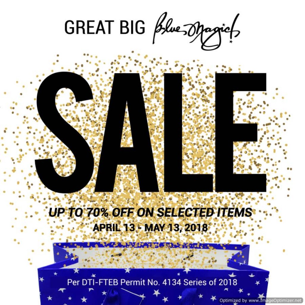 Slashed Prices By Up to 70% at The Great Big Blue Magic Sale until May 13, 2018 The Great Big Blue Magic Sale