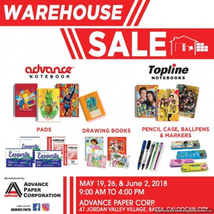 Advance Paper Warehouse Sale