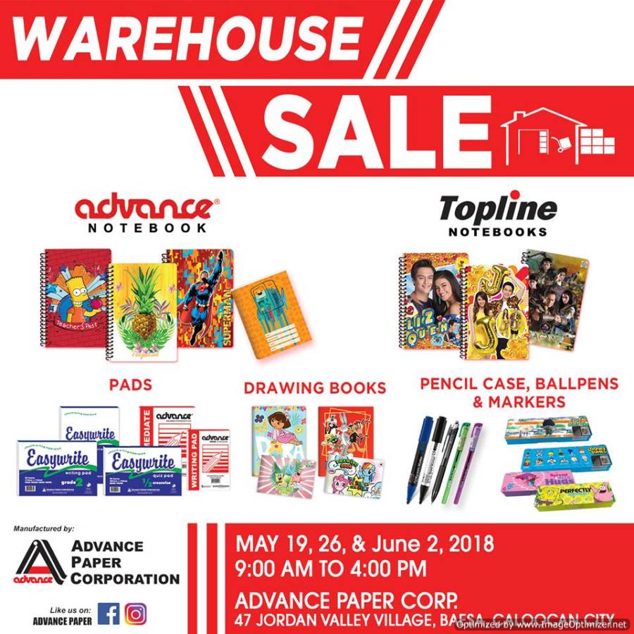 Advance Paper Warehouse Sale