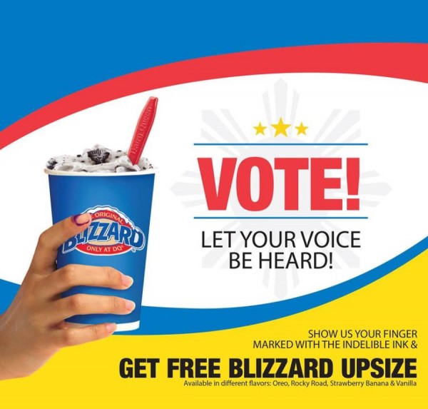 Election Freebies from Dairy Queen Archives PROUD KURIPOT