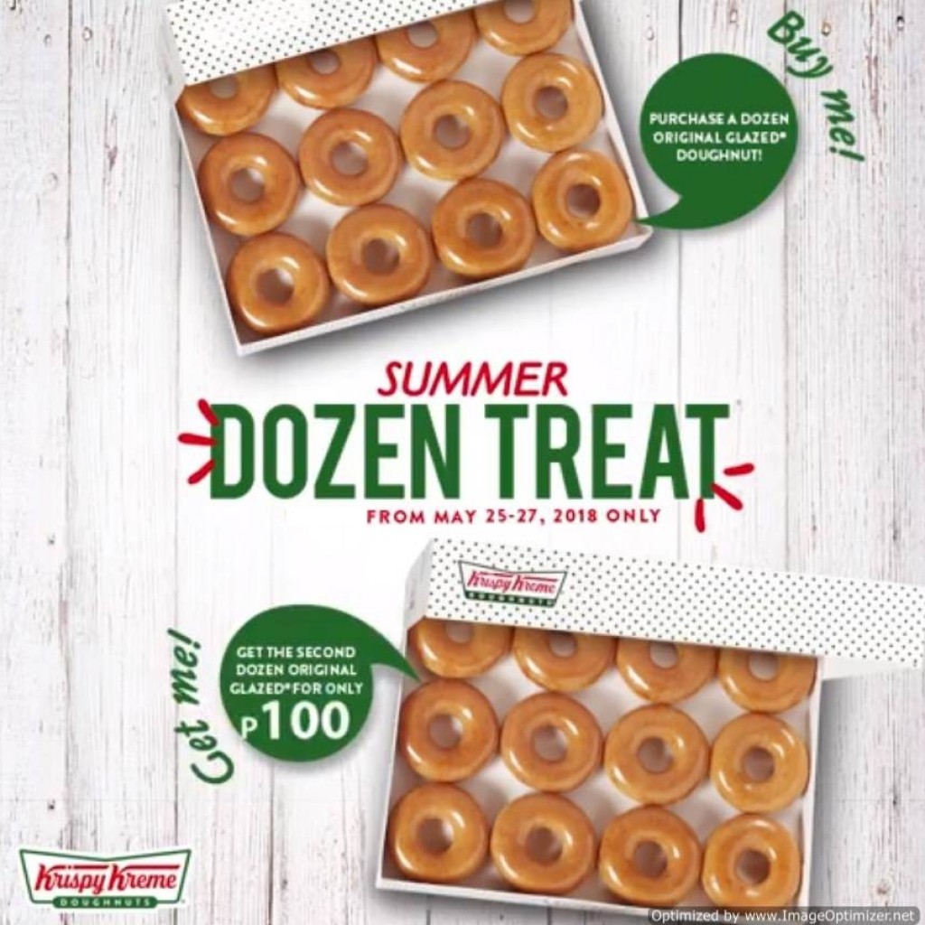 Krispy Kreme SUMMER DOZEN Treat from May 25 to 27, 2018 ONLY Krispy Kreme SUMMER DOZEN