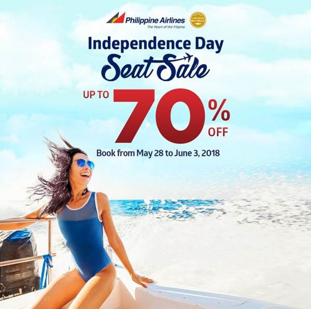 PAL Independence Day Seat Sale until June 3, 2018 Independence Day Seat Sale