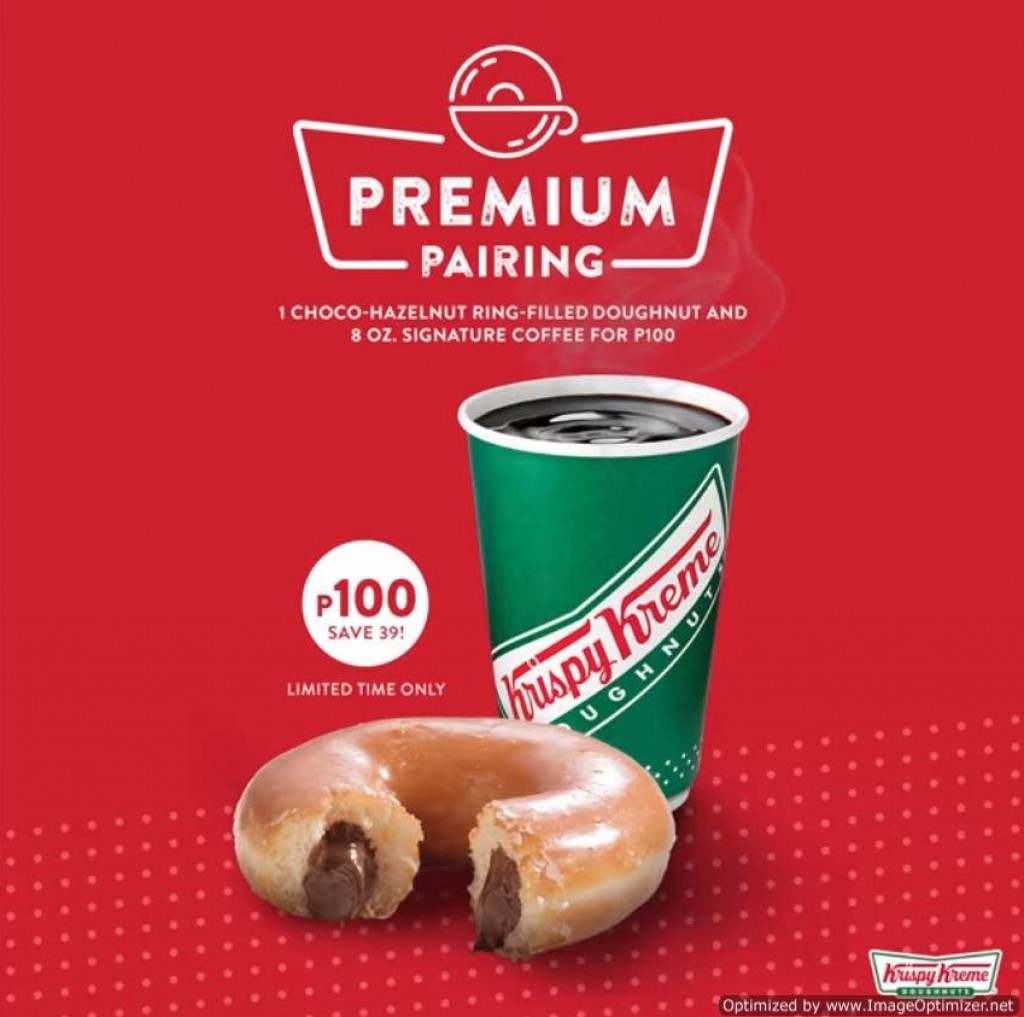 Krispy Kreme's Premium Pairing Promo from June 7 to July 31, 2018 Krispy Kreme
